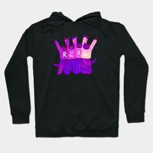 The four positive purple cats keep it REAL Hoodie